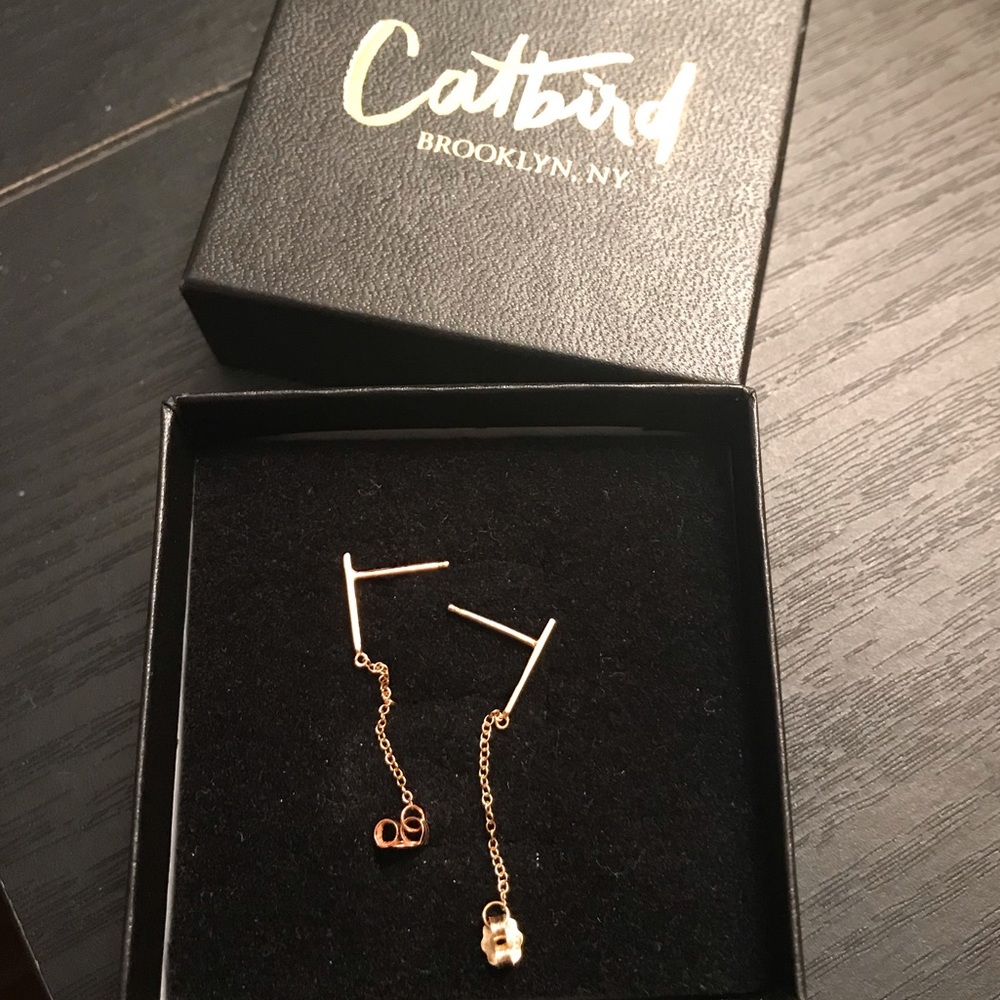 SOLD Catbird NIB 14k ballerina earrings
